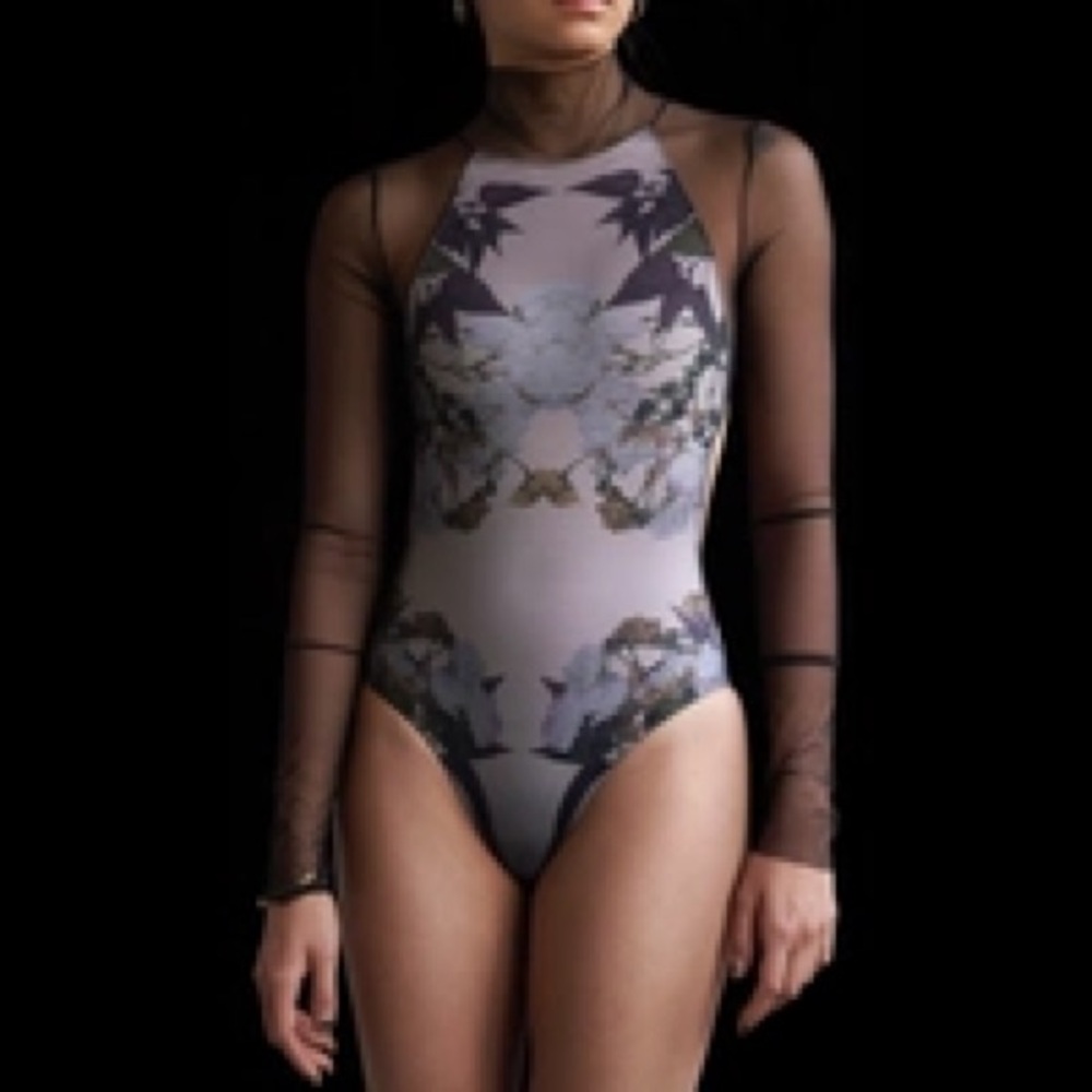 Maldire asphodel mesh leotard